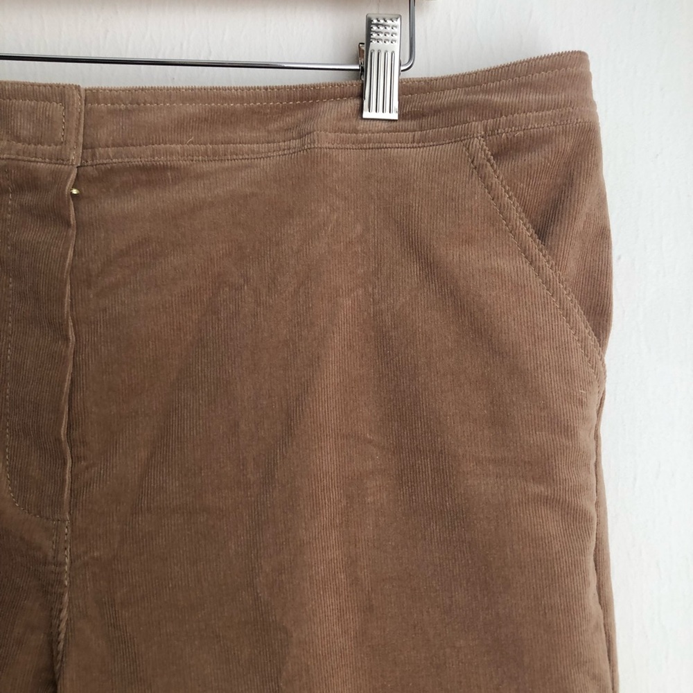St. John Sport size 12 Beige Straight Leg Corduroy Dress Pants - Picture 5 of 9